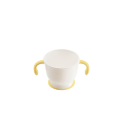 ถ้วยMug ดื่มน้ำ สำหรับยกดื่ม สีเหลือง แบบหูจับ2ข้าง (170มล.)